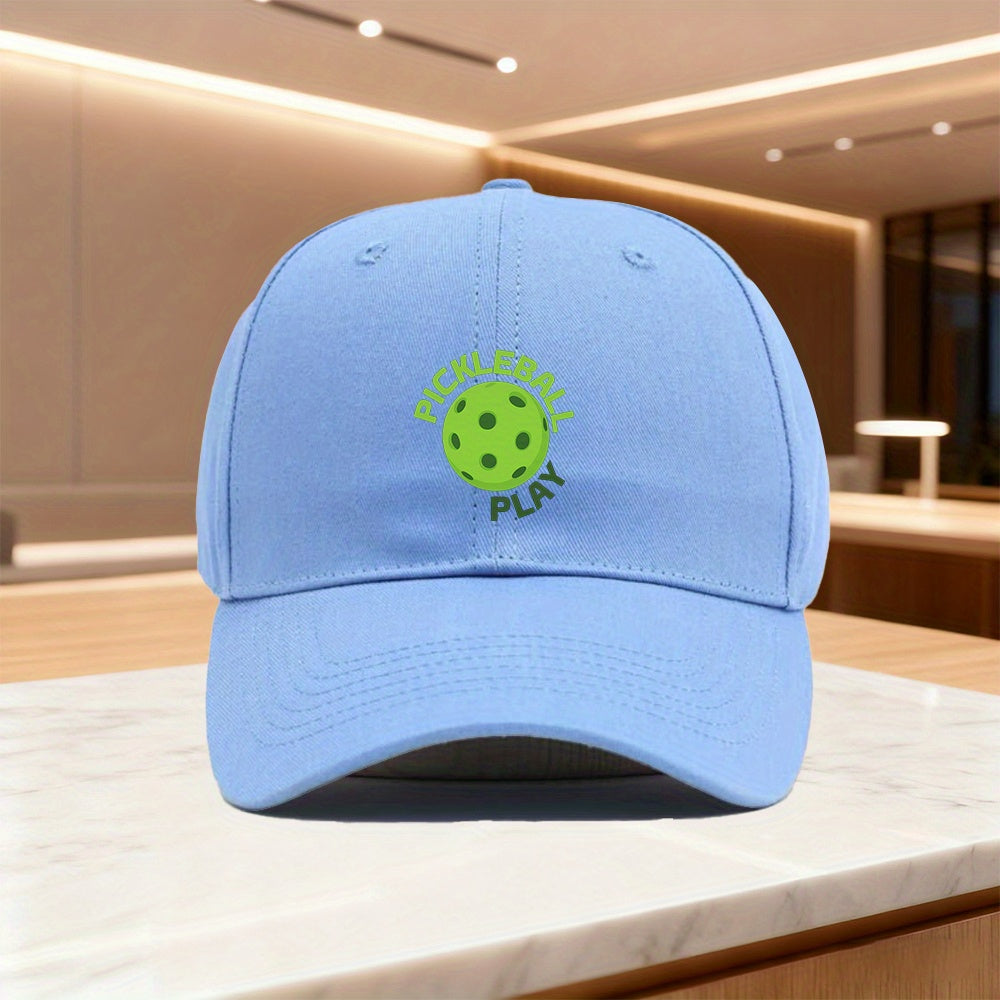 1pc "Pickleball Play" Printed Snapback Baseball Cap, Unisex Outdoor Sports Style, Ideal Gift for Weddings, Parties, Birthdays, Essential for Pickleball Enthusiasts, Casual and Versatile, Fashionable Trend