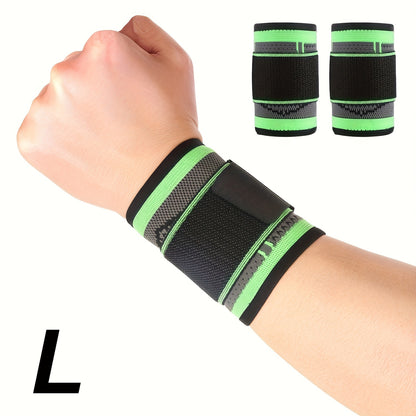 2pcs Adjustable Wrist Compression Strap & Wrist Brace for Fitness, Weightlifting, Wrist Care - Sport Wristband Wrist Support for Men & Women