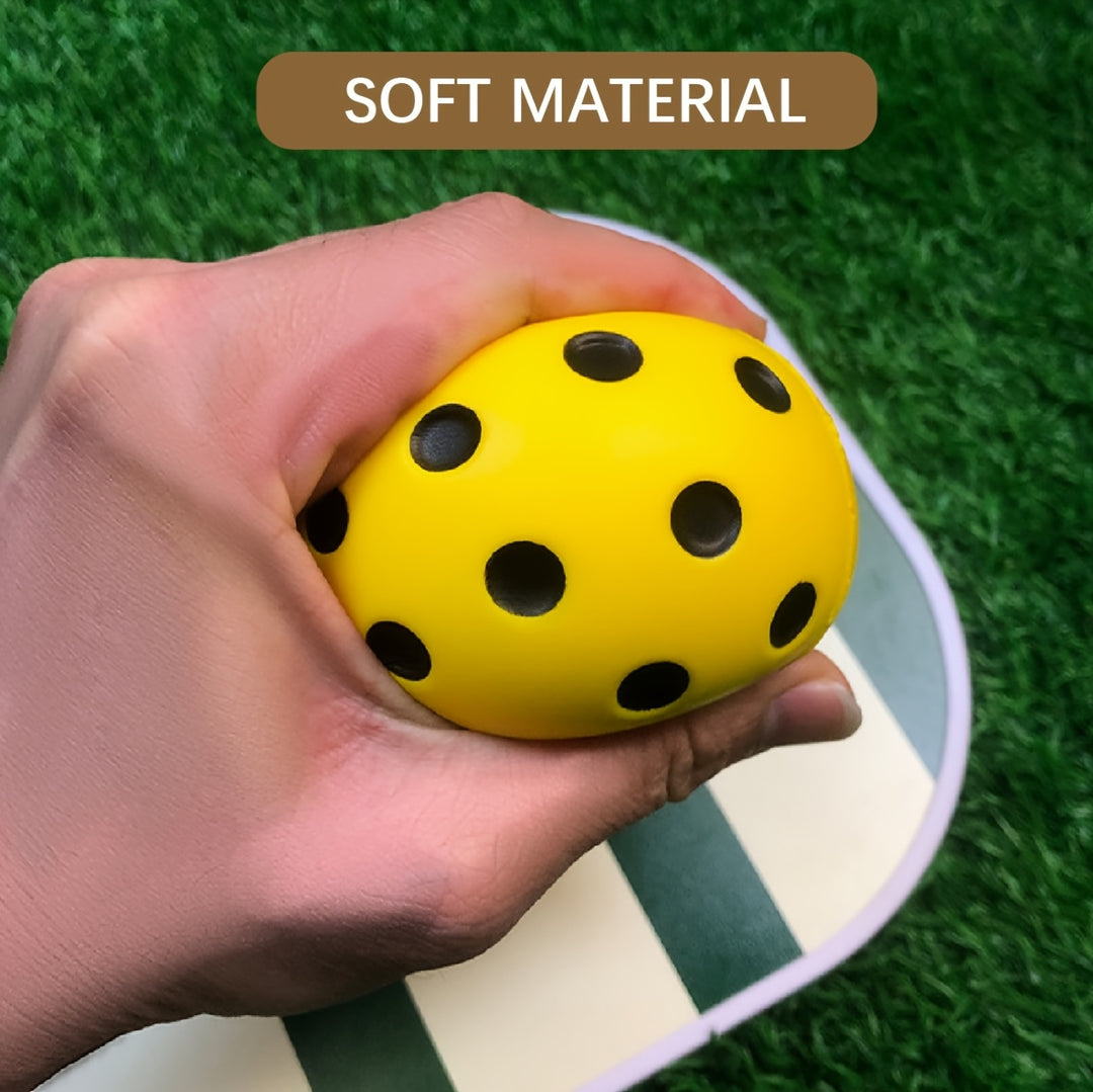 2pcs Silent Foam Pickleball Balls – Durable Quiet Training Balls for Indoor/Outdoor Practice with True Bounce (Yellow/Green)
