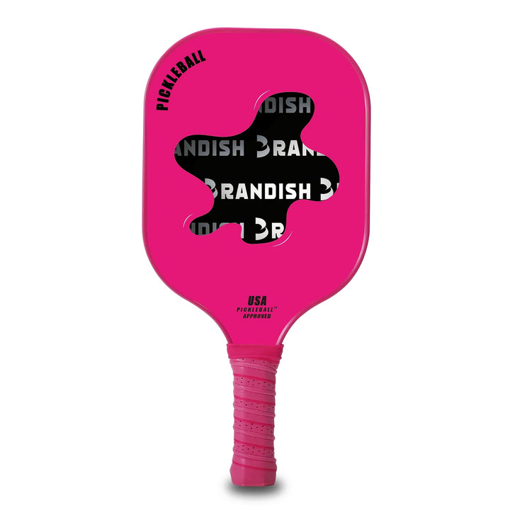 Modern 1 Fiber Pickleball Paddle - Pink Cold Pressed PP Honeycomb Core Lightweight Youth, Unisex Spin Control Paddle