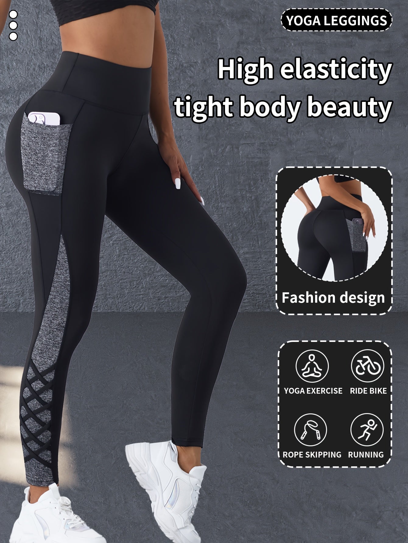 Women's Yoga Pants, Outdoor Fitness Trousers, Butt-lifting and Abdominal Tightening Pants, Breathable and Comfortable Casual Pants