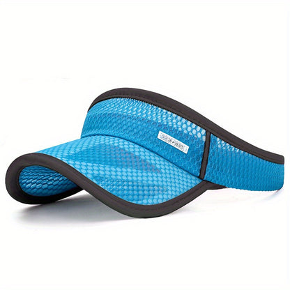 Summer Extended Brim Hollow Top Hat for Men And Women, Outdoor Sports Sunshade Hat with a Large Brim And Mesh Design