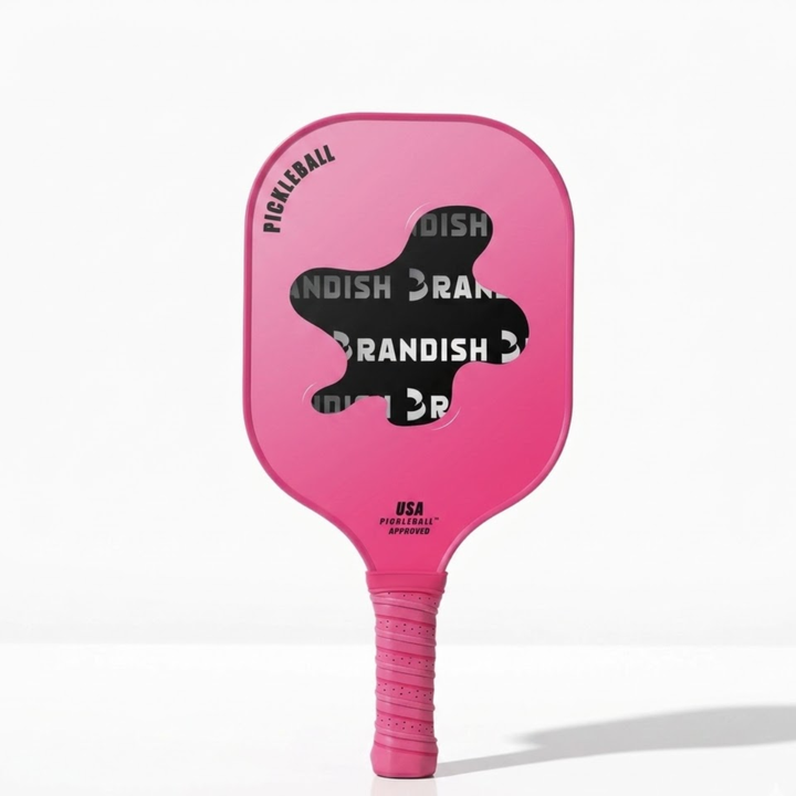 Modern 1 Fiber Pickleball Paddle - Pink Cold Pressed PP Honeycomb Core Lightweight Youth, Unisex Spin Control Paddle