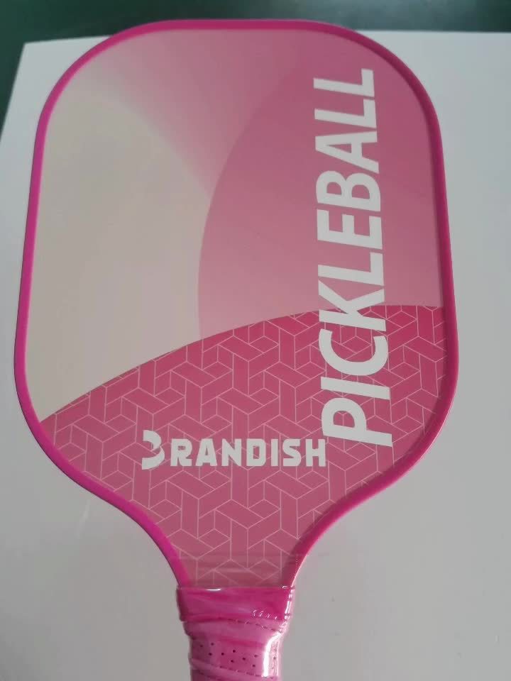 Modern 1 Fiber Pickleball Paddle - Pink Cold Pressed PP Honeycomb Core Lightweight Youth, Unisex Spin Control Paddle
