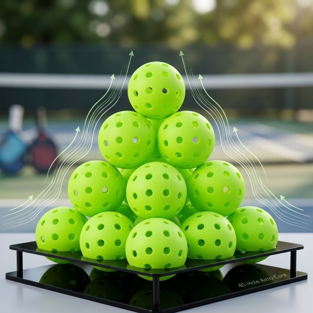 12 High-Bounce 40-Hole Pickleballs Set – Seamless Durable Outdoor Training Balls for Consistent Flight, High Visibility &amp; Long-Lasting Play