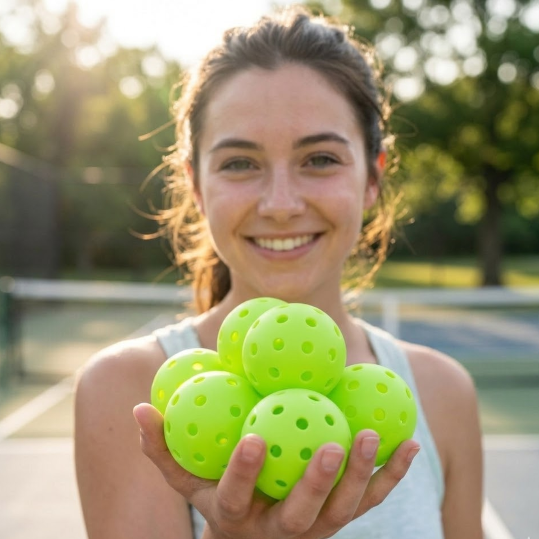 12 High-Bounce 40-Hole Pickleballs Set – Seamless Durable Outdoor Training Balls for Consistent Flight, High Visibility &amp; Long-Lasting Play