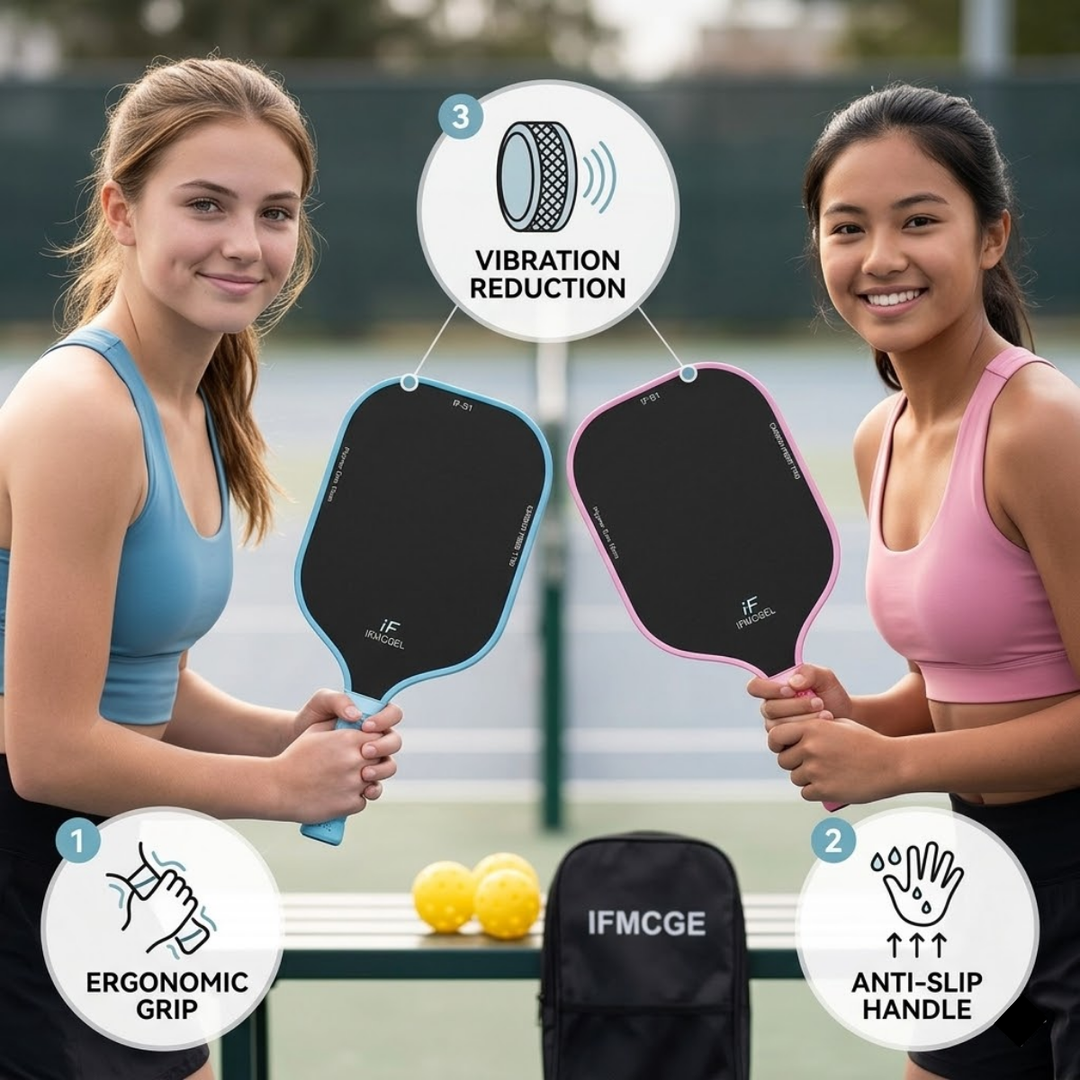 2-Pack T700 Carbon Fiber Pickleball Paddles Set – 16mm Honeycomb Core, Carbon Surface for Spin, Power &amp; Control