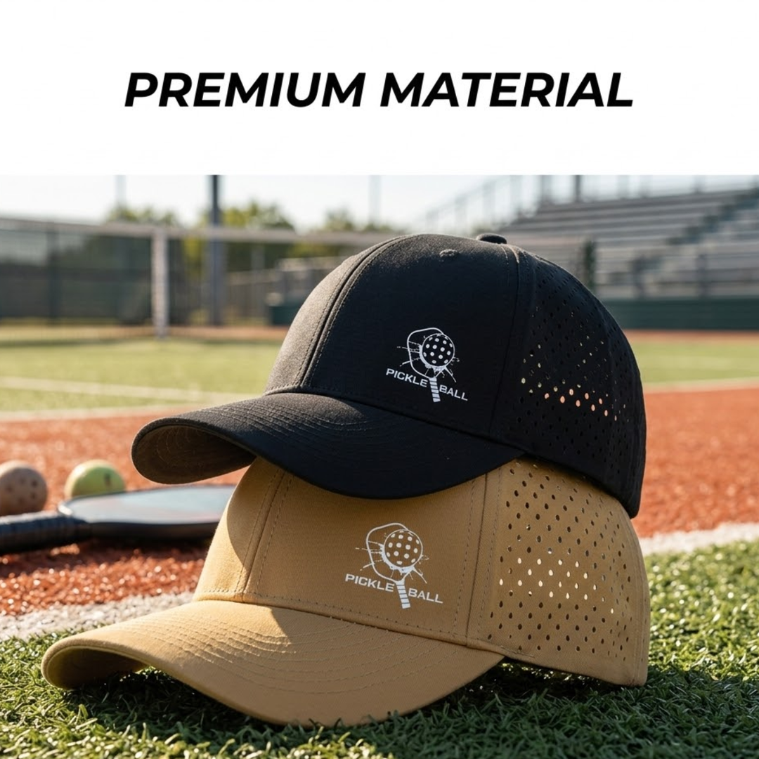 Pickleball Paddle &amp; Ball Graphic Baseball Cap 6 Panel Mesh Breathable Adjustable Strap Sports Hat Unisex 10 Colors