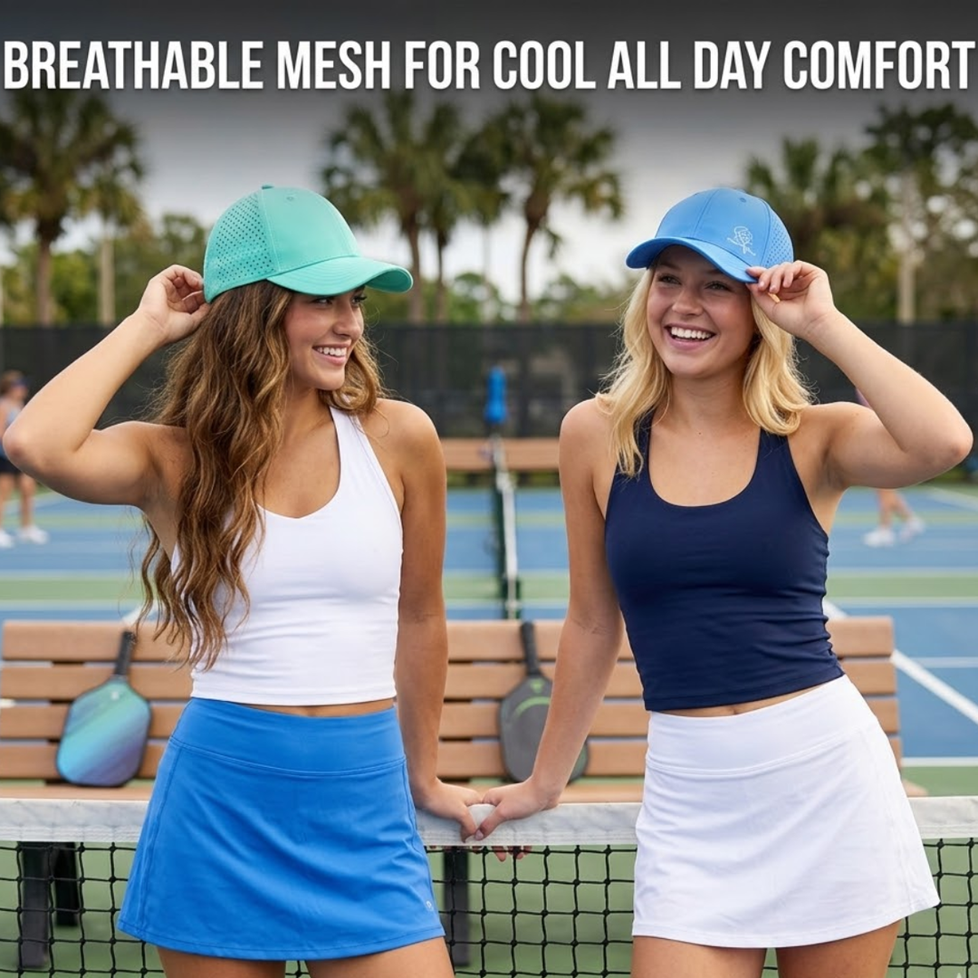 Pickleball Paddle &amp; Ball Graphic Baseball Cap 6 Panel Mesh Breathable Adjustable Strap Sports Hat Unisex 10 Colors