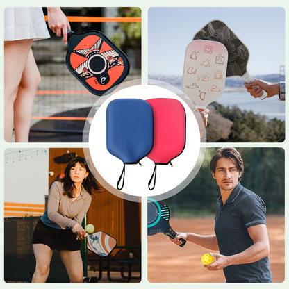 A Pickleball Paddle Cover, Durable Neoprene Paddle Cover Fits Universal 8.46 X 11.2 Inch Zippered Paddle Cover Paddle Storage Bag, Suitable for USAPA Standard Pickleball Paddles