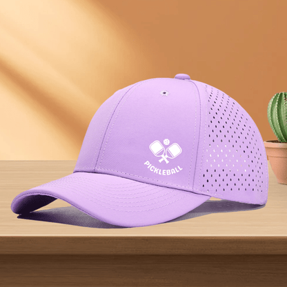1pc of Quick-Drying Golf Cap Featuring a Perforated Mesh Design, Available in a 'RACKET & PICKLEBALL' Pattern Print Trucker Hat with 10 Color Options