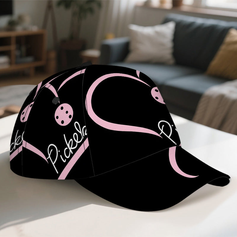 2D Pickleball Heart Art Cap