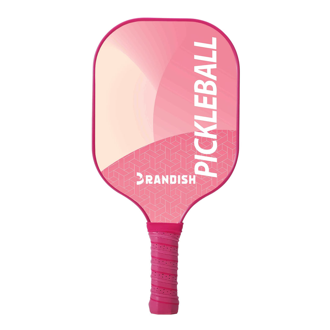 Modern 1 Fiber Pickleball Paddle - Pink Cold Pressed PP Honeycomb Core Lightweight Youth, Unisex Spin Control Paddle