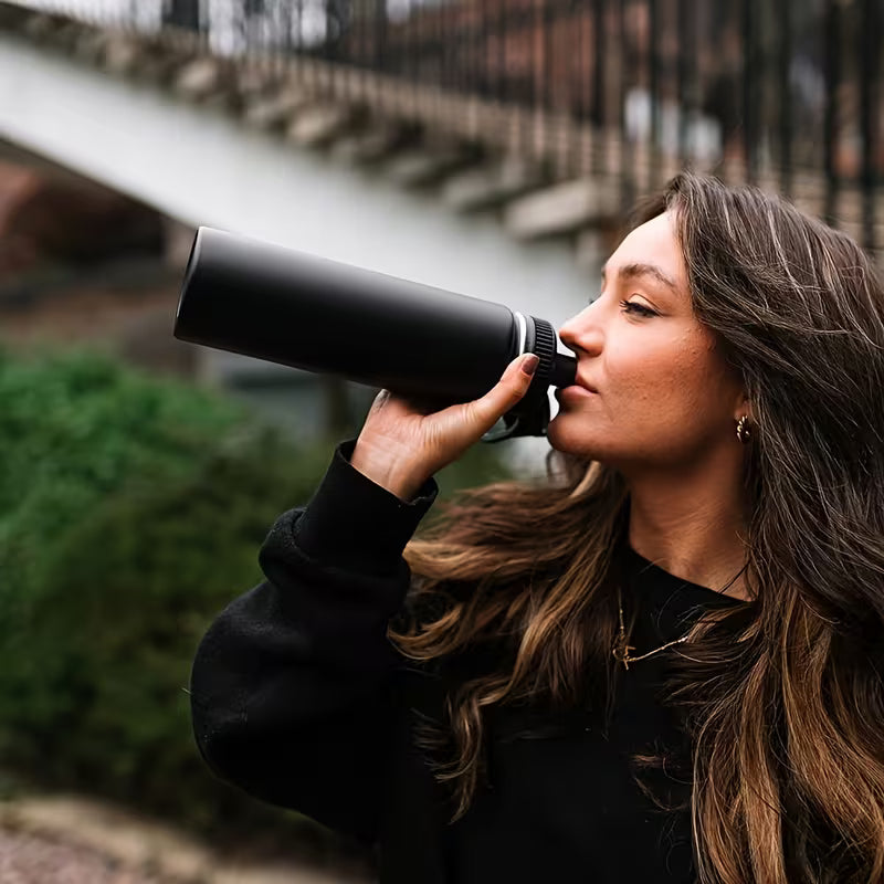 32oz Insulated Water Bottle with Straw, Leak-Proof Stainless Steel Double-Wall Flask – Hot 12H Cold 24H Gym Travel Sports Hydration Bottle