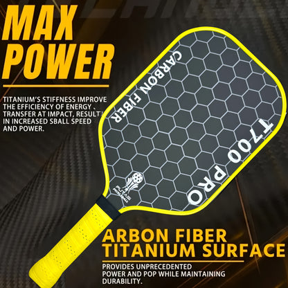 Pickleball Paddle with Rough Frosted Surface Texture for Maximum Spin and Control and Added Power - Polypropylene Honeycomb Core Pickleball Paddle 16 Thickened Pickleball Paddle