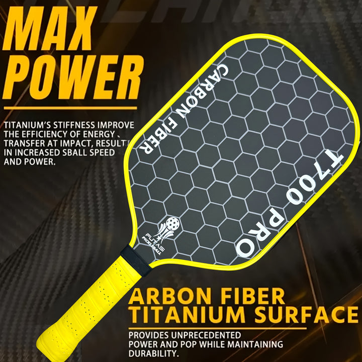 Pickleball Paddle – Frosted Surface Spin &amp; Control, 16mm Honeycomb Core for Power, Precision &amp; Advanced Competitive Performance Play