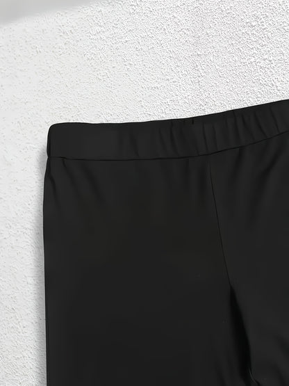 Pattern Print High-Waisted Leggings, Casual Tight Stretch Pants