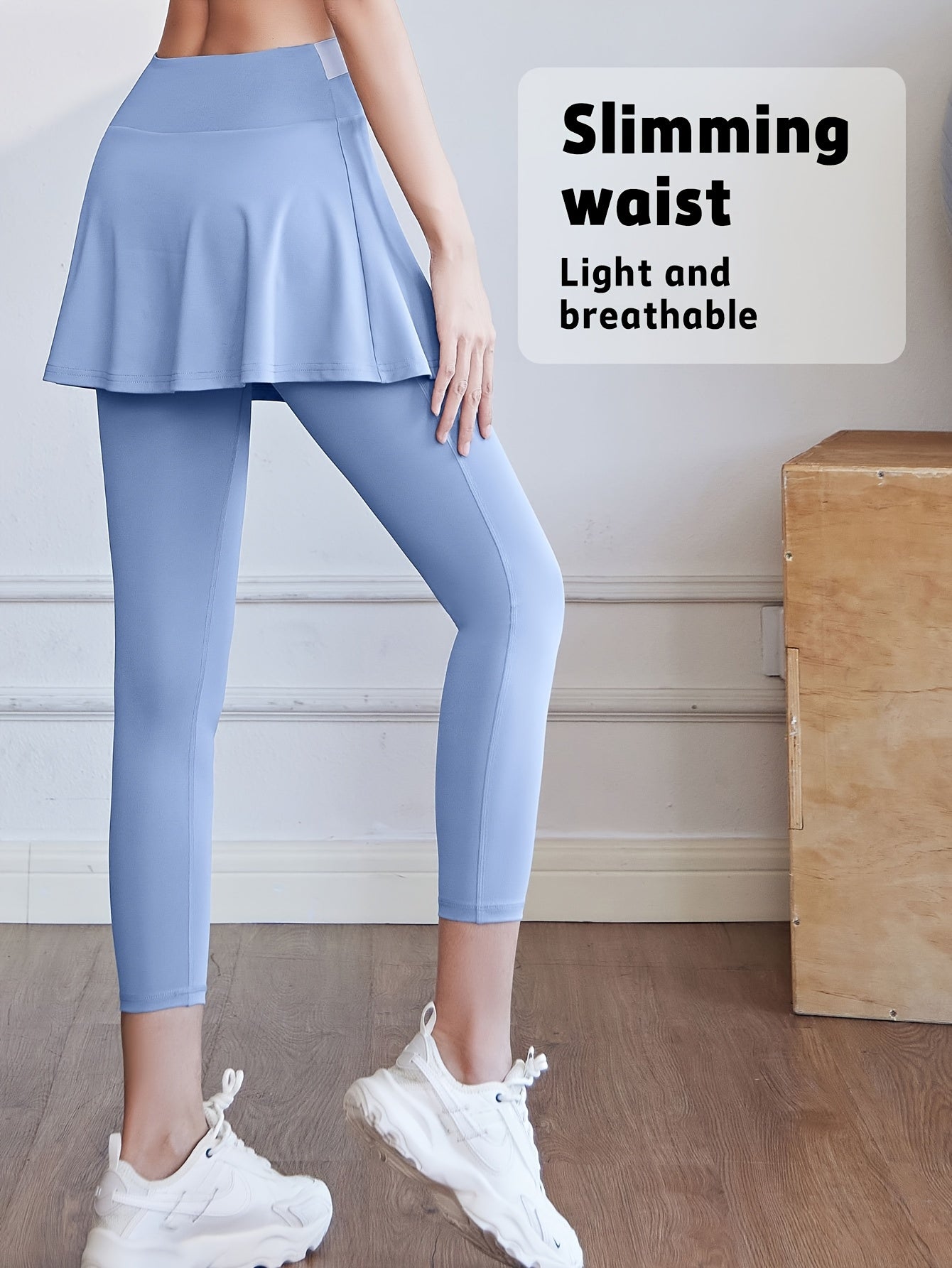 Women's Sports Skirt with Leggings Colorblocked Design for Running Golf and Gym