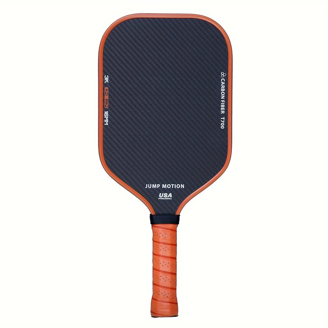 3K Carbon Fiber Pickleball Paddle T700 Frame Honeycomb Core TPU Edge PU Grip Lightweight Spin Control Racket