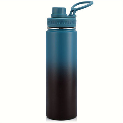 22oz/650ml Insulated Water Bottle with Straw, Stainless Steel Leak Proof Sports Water Flask, Double Walled Vacuum Metal Water Bottle