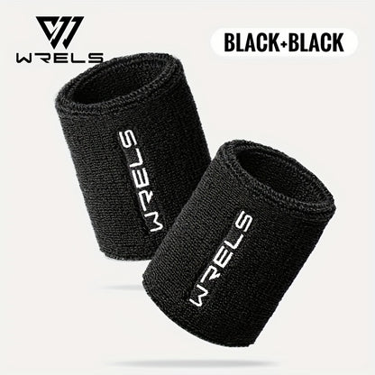 1pc-2pcs WRELS Unisex Sports Wristbands - Windproof Anti-Perspirant Sweat-Wicking with Wool Loops, Flexible Lightweight Breathable & Absorbent for Fitness, Basketball, Gym, Outdoor Activities (Grey/Black), Gym Accessories | M