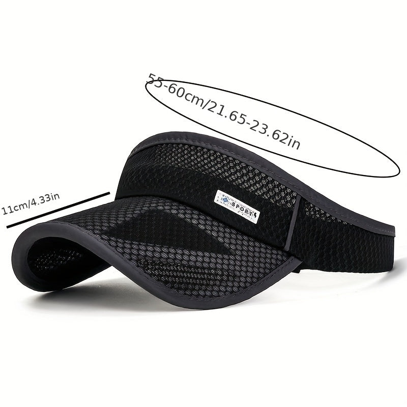 Summer Extended Brim Hollow Top Hat for Men And Women, Outdoor Sports Sunshade Hat with a Large Brim And Mesh Design