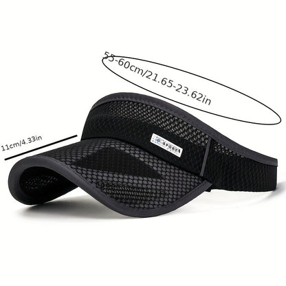 Summer Extended Brim Hollow Top Hat for Men And Women, Outdoor Sports Sunshade Hat with a Large Brim And Mesh Design