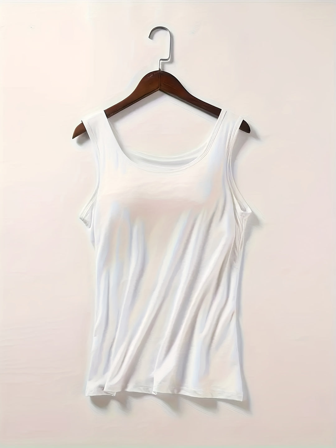 4-Pack Women’s Sports Tank Tops with Chest Padding, Wide Straps, Breathable Quick-Dry Stretch Workout &amp; Casual Tops