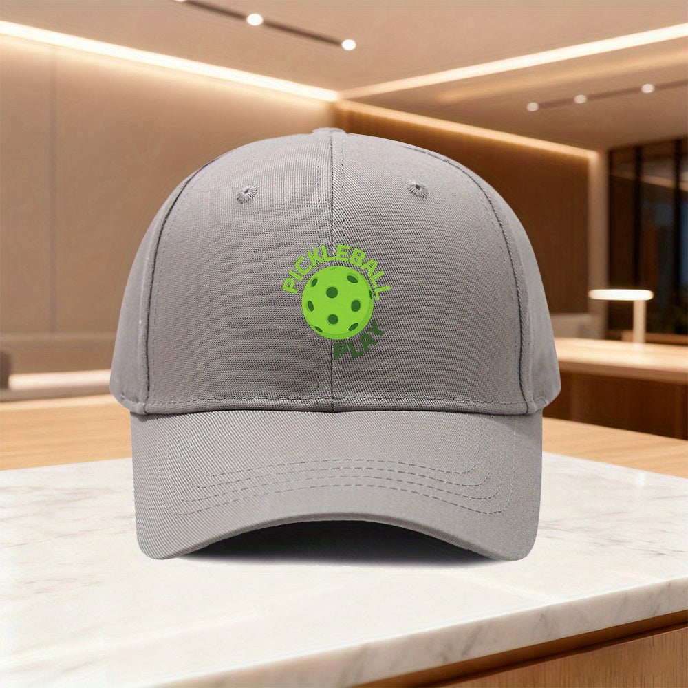 1pc "Pickleball Play" Printed Snapback Baseball Cap, Unisex Outdoor Sports Style, Ideal Gift for Weddings, Parties, Birthdays, Essential for Pickleball Enthusiasts, Casual and Versatile, Fashionable Trend