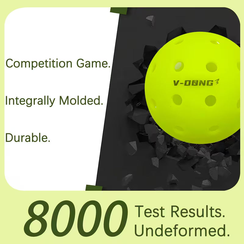 12 High-Bounce 40-Hole Pickleballs Set – Seamless Durable Outdoor Training Balls for Consistent Flight, High Visibility &amp; Long-Lasting Play