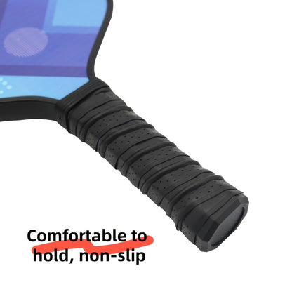 Pickleball Paddle 2 Pack, Fiberglass Pickleball Paddles with 4 Pickleballs, 1 Portable Bag Lightweight Pickleball Racket