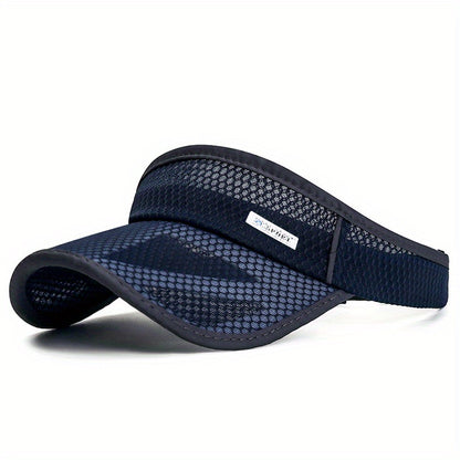 Summer Extended Brim Hollow Top Hat for Men And Women, Outdoor Sports Sunshade Hat with a Large Brim And Mesh Design