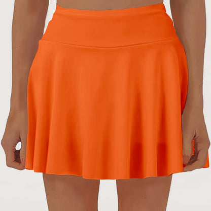 Elegant Flared Skirt | Comfortable and Breathable Short Umbrella Skirt with Built-in Pants and Pockets for Spring/Summer, Ideal for Daily Commute and Casual Sports