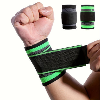2pcs Adjustable Wrist Compression Strap & Wrist Brace for Fitness, Weightlifting, Wrist Care - Sport Wristband Wrist Support for Men & Women