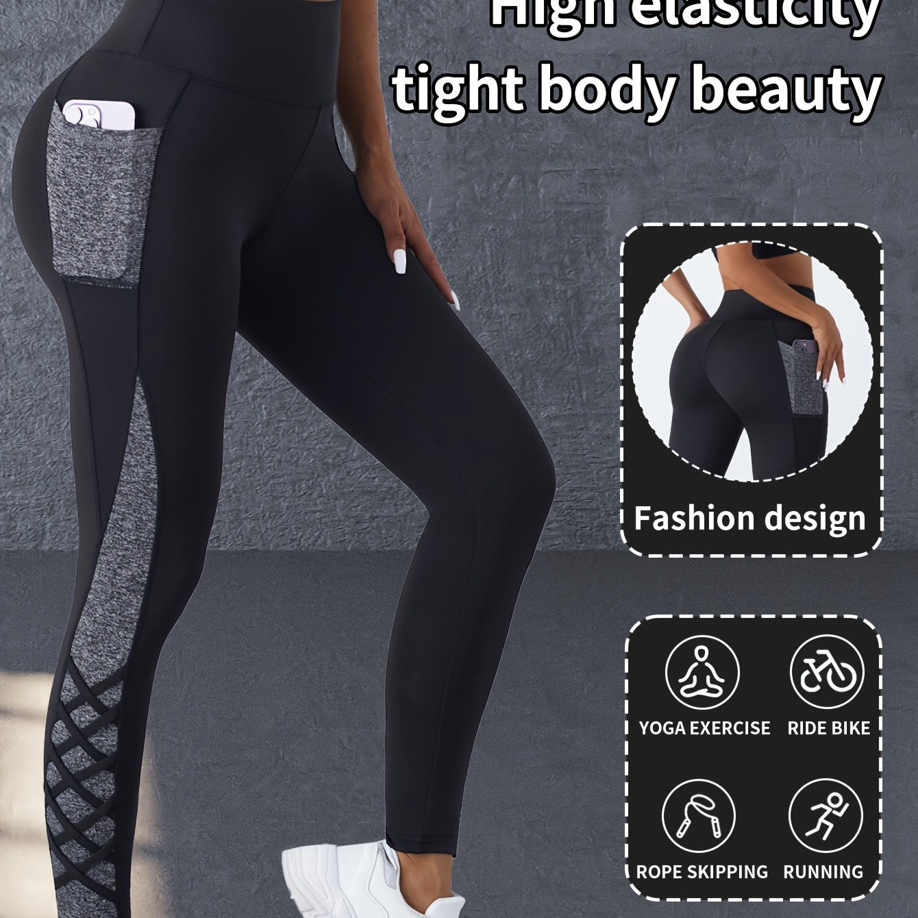 Women's Yoga Pants, Outdoor Fitness Trousers, Butt-lifting and Abdominal Tightening Pants, Breathable and Comfortable Casual Pants