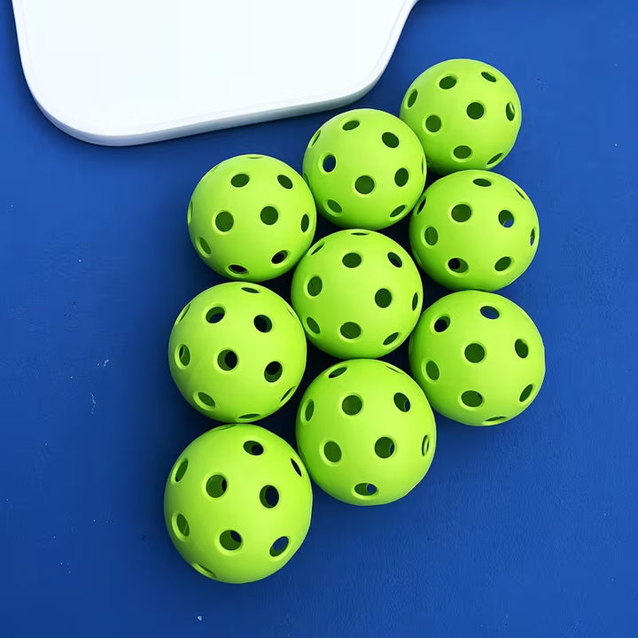 9pcs Multi-Color 26-Hole Indoor Pickleball Balls Set – Beginner Training Durable Lightweight Indoor Practice Balls Pack