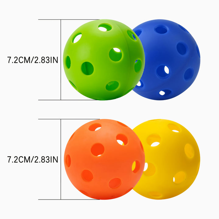 9pcs Multi-Color 26-Hole Indoor Pickleball Balls Set – Beginner Training Durable Lightweight Indoor Practice Balls Pack