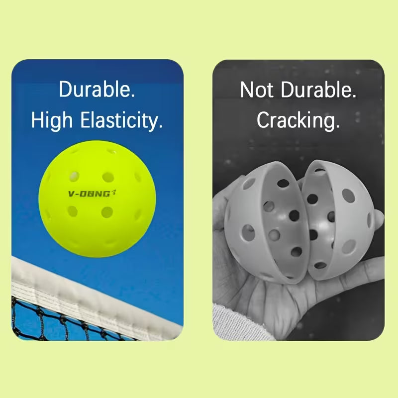 12 High-Bounce 40-Hole Pickleballs Set – Seamless Durable Outdoor Training Balls for Consistent Flight, High Visibility &amp; Long-Lasting Play