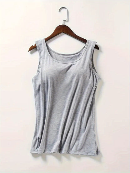 Set of 4 Women'S Sports Tank Tops Featuring Wide Shoulder Straps, Integrated Chest Padding, And a Easy Yet Stylish Casual Sports Design