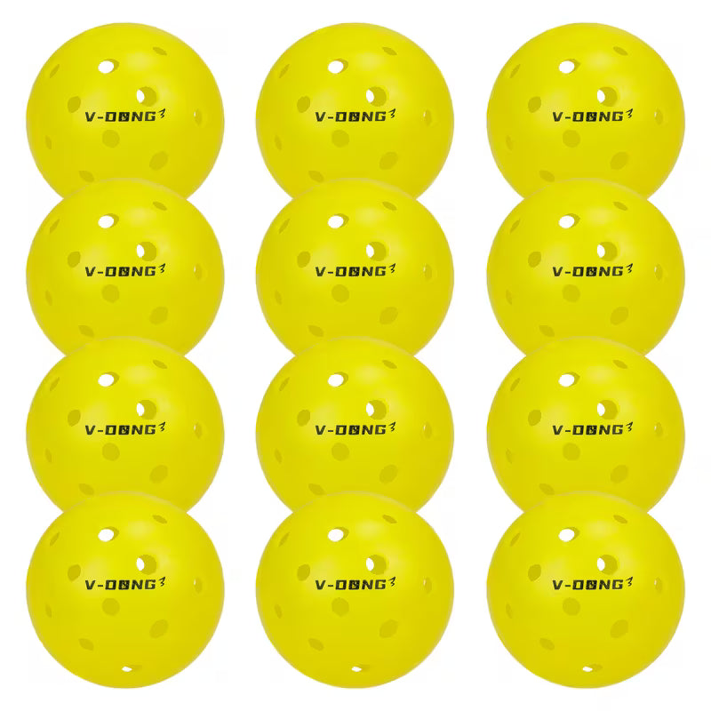 12 High-Bounce 40-Hole Pickleballs Set – Seamless Durable Outdoor Training Balls for Consistent Flight, High Visibility &amp; Long-Lasting Play