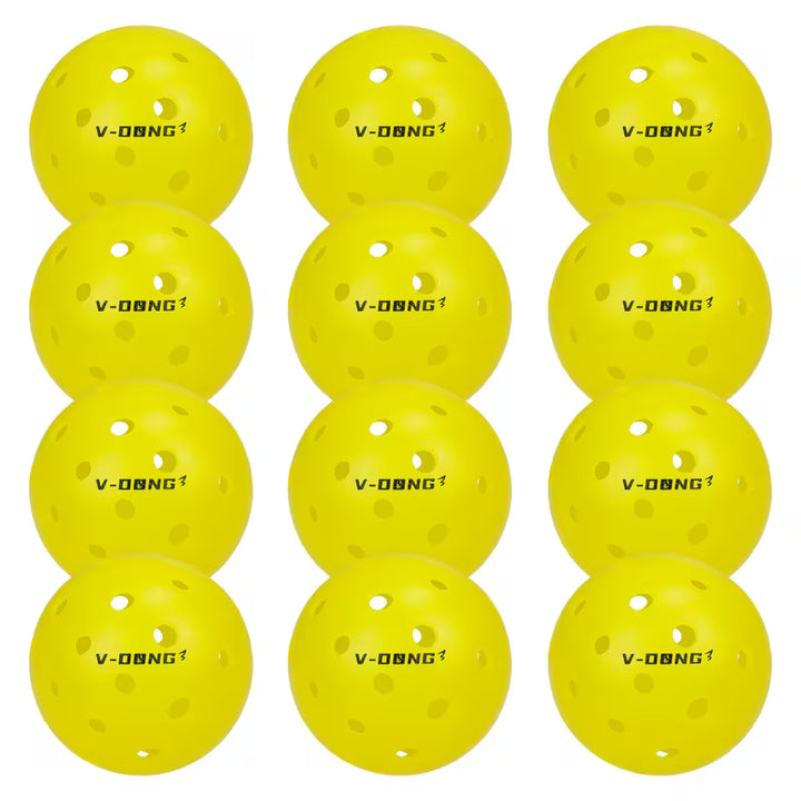 12 High-Bounce 40-Hole Pickleballs Set – Seamless Durable Outdoor Training Balls for Consistent Flight, High Visibility &amp; Long-Lasting Play