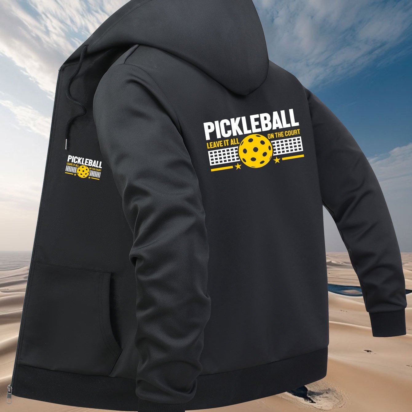 Men's Trendy Fashion Printed Hooded Jacket