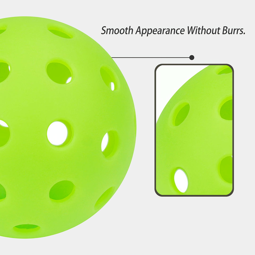 12 High-Bounce 40-Hole Pickleballs Set – Seamless Durable Outdoor Training Balls for Consistent Flight, High Visibility &amp; Long-Lasting Play