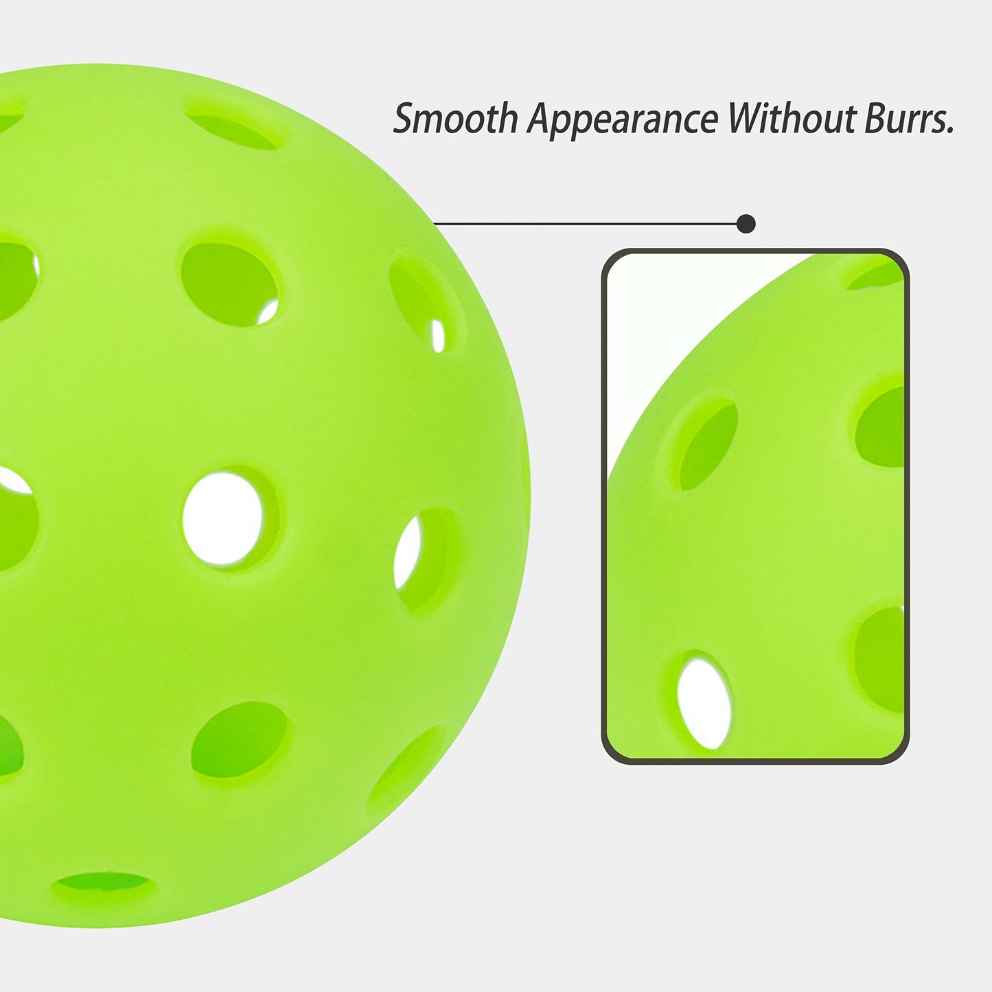 12 Pickleballs with 40 Holes for Outdoor Training, Featuring Excellent Durability, Bounce, And Visibility with a Seamless Integrated Design