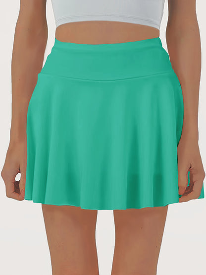 Elegant Flared Skirt | Comfortable and Breathable Short Umbrella Skirt with Built-in Pants and Pockets for Spring/Summer, Ideal for Daily Commute and Casual Sports