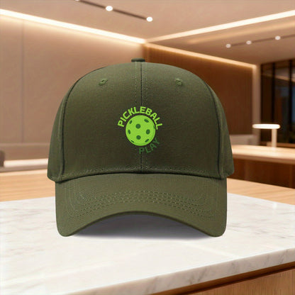 1pc "Pickleball Play" Printed Snapback Baseball Cap, Unisex Outdoor Sports Style, Ideal Gift for Weddings, Parties, Birthdays, Essential for Pickleball Enthusiasts, Casual and Versatile, Fashionable Trend