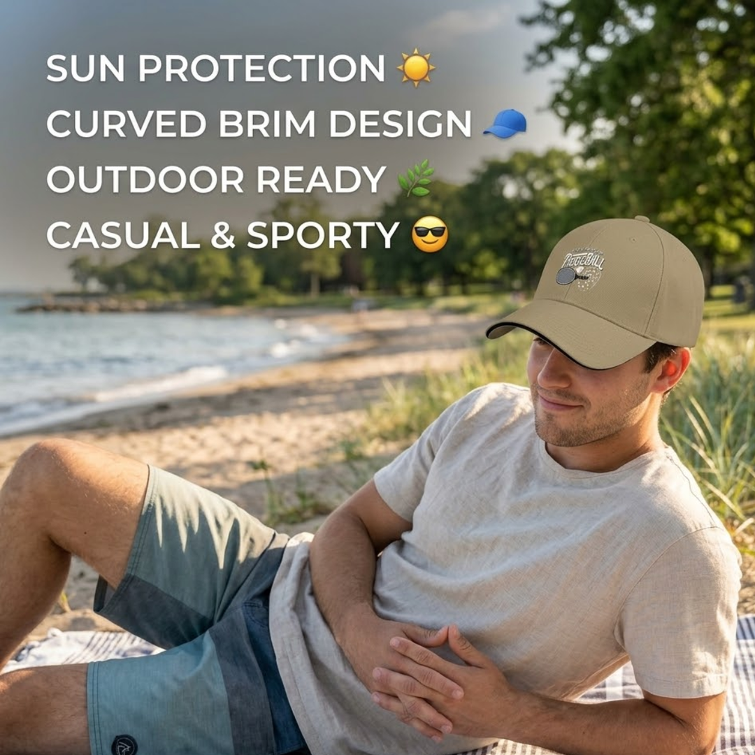 Stylish All-Season Design "Just One More Game" Pickleball Cap - Unisex Adjustable Baseball Cap, Breathable Outdoor Sports Hat for Men Women