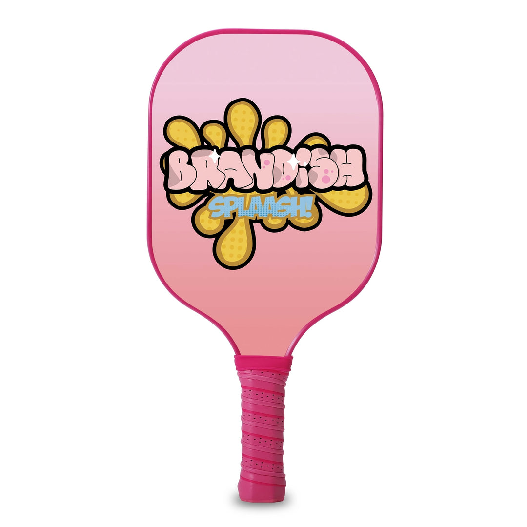 Modern 1 Fiber Pickleball Paddle - Pink Cold Pressed PP Honeycomb Core Lightweight Youth, Unisex Spin Control Paddle