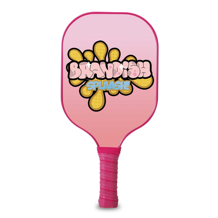 Modern 1 Fiber Pickleball Paddle - Pink Cold Pressed PP Honeycomb Core Lightweight Youth, Unisex Spin Control Paddle
