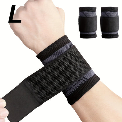 2pcs Adjustable Wrist Compression Strap & Wrist Brace for Fitness, Weightlifting, Wrist Care - Sport Wristband Wrist Support for Men & Women